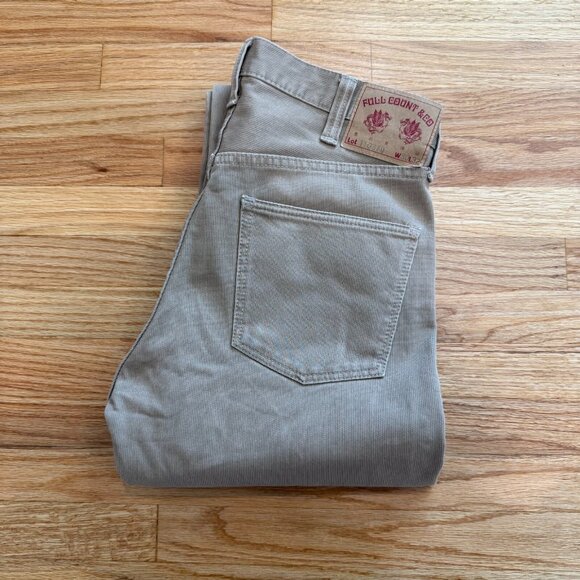 Full Counts Co. Clean Straight Pique Pants 30/27 - Picture 6 of 10